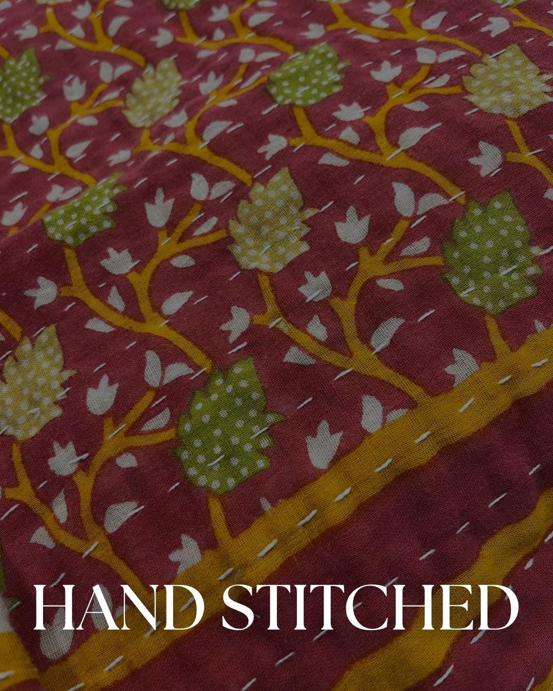 Unique Kantha Quilted statement Jacket Handmade for someone who wants a quality timeless piece with large pockets.
